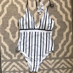 Cupshe striped swimsuit